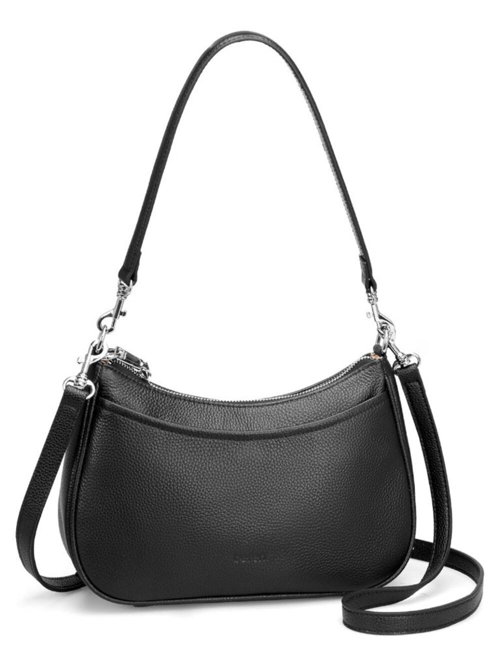 Genuine Leather Anti Theft Crossbody Hobo Bag with Card Slots